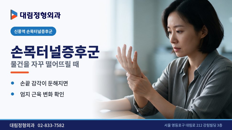신풍역 손목터널증후군 정형외과, 물건을 자꾸 떨어뜨릴 때